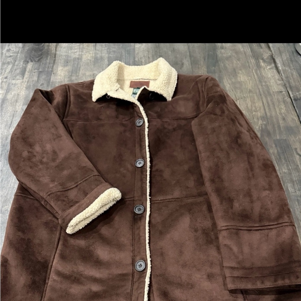 Lauren Ralph Lauren Brown Teddy Jacket with Sherpa Lining - Picture 2 of 7